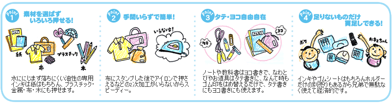 お名前スタンプ お名前はんこおなまえスタンプ 大・小文字セット